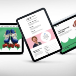 3 ipads met website pagina's