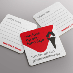 Biervilten met marketing boodschap