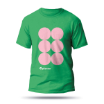 Groen sportshirt met roze stippen